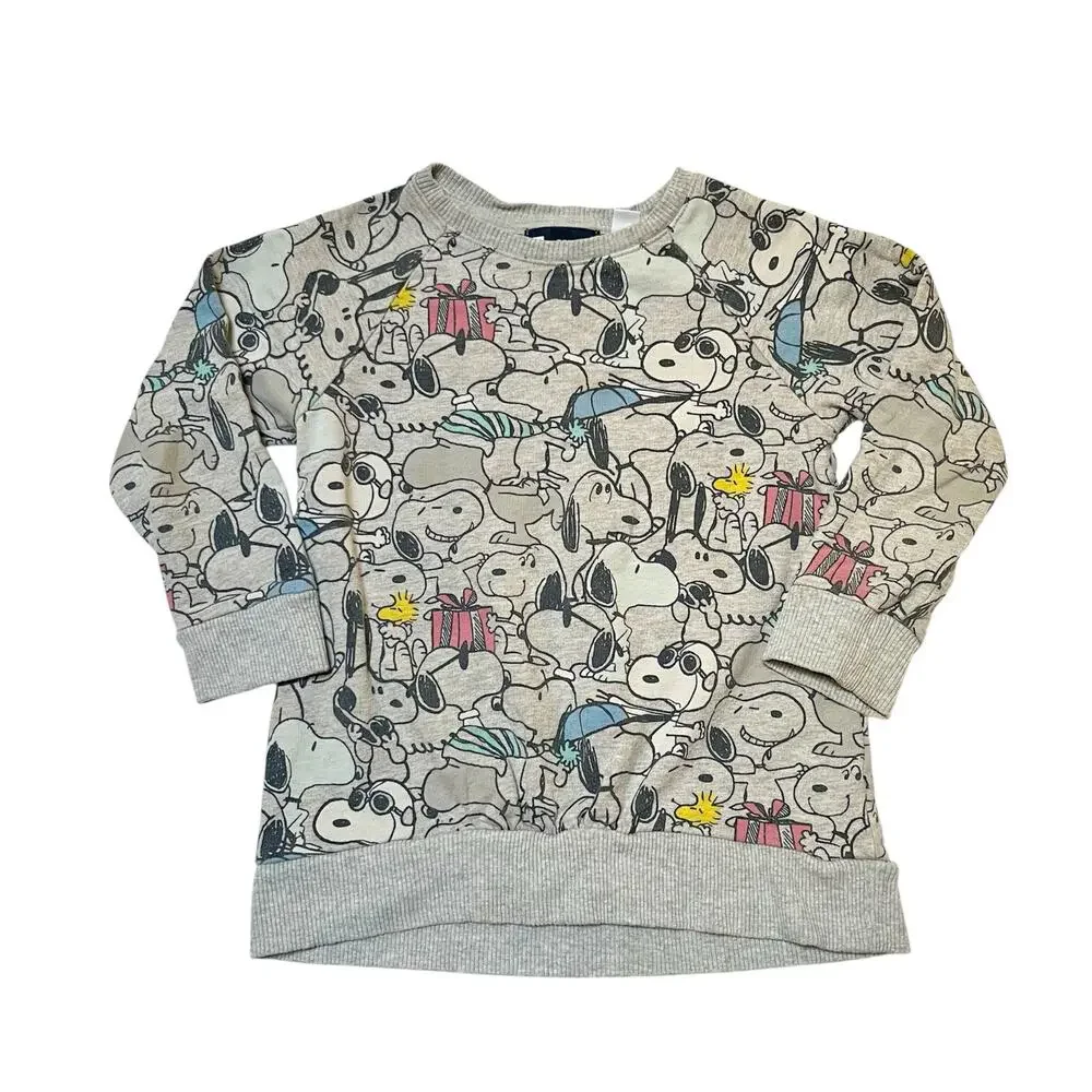 Gap Peanuts Tunic Style Snoopy Sweatshirt Size 4/5